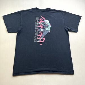 Primitive Naruto T-Shirt Mens Medium Black Kakashi Manga Anime Skateboard Hatake